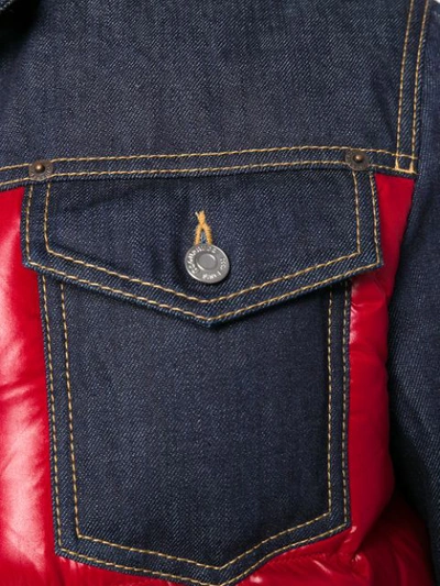 Shop Dsquared2 Contrast Denim Jacket In Blue