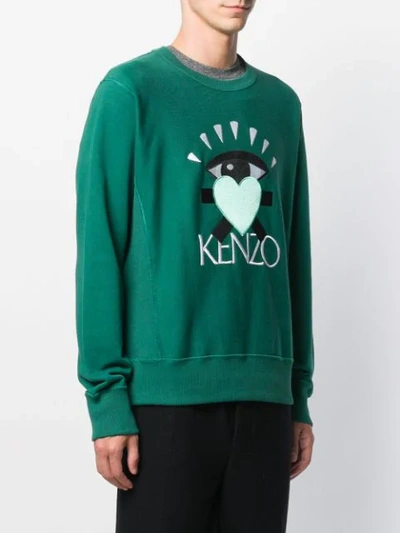 Shop Kenzo Cupid Sweatshirt In Green