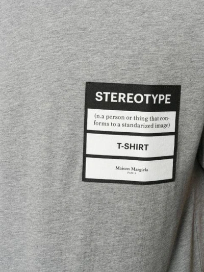 Shop Maison Margiela Stereotype T-shirt In Grey