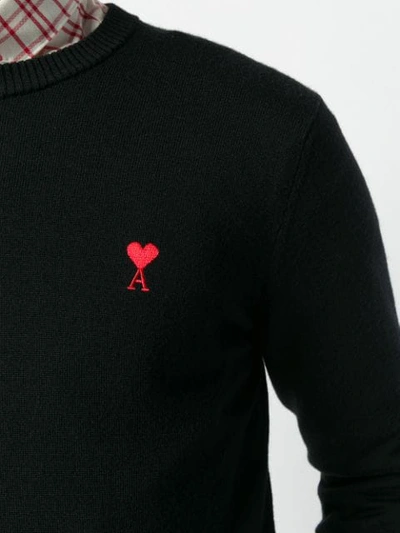 Shop Ami Alexandre Mattiussi Ami De Coeur Sweater In Black