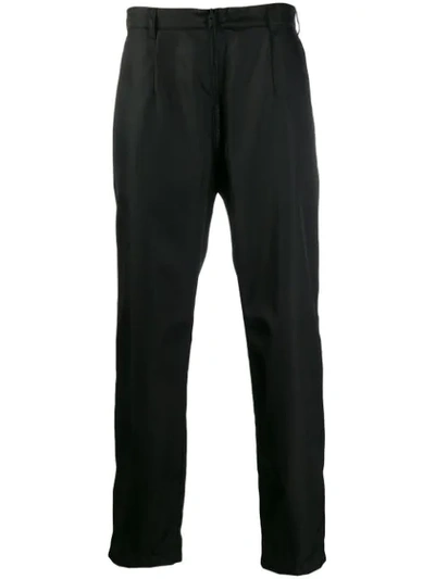 Shop Prada Gabardine Nylon Trousers In Black