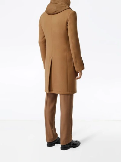 Shop Burberry Zip-detailed Coat In Neutrals