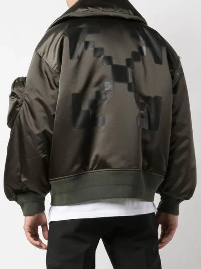 Shop Off-white Scaffolding Bomber Jacket In Green