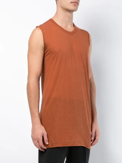 Shop Rick Owens Round Neck Tank Top - Red