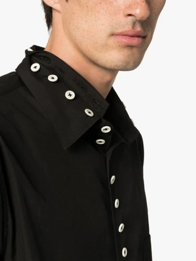 Shop Yohji Yamamoto Button-up Oversized Shirt In Black