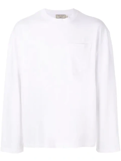 Shop Maison Kitsuné Chest Pocket T-shirt In White