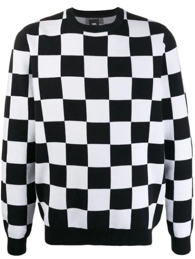 Vans Checkerboard Sweatshirt In Black | ModeSens