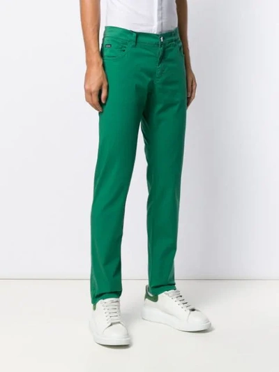 Shop Dolce & Gabbana Slim Chino Trousers In Green