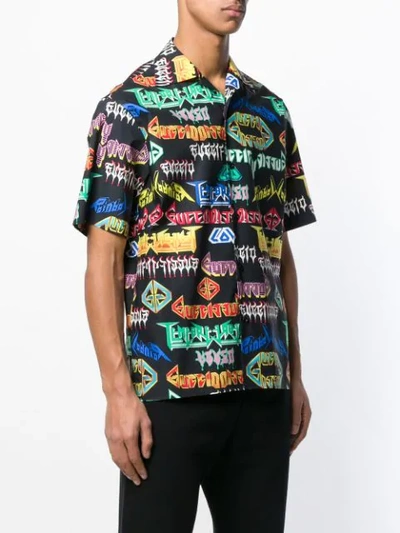 Shop Gucci Multi Print Shirt In Black