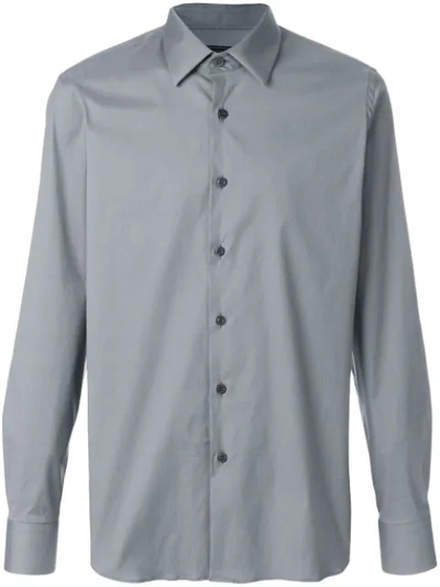 Shop Prada Slim Fit Shirt In Grey