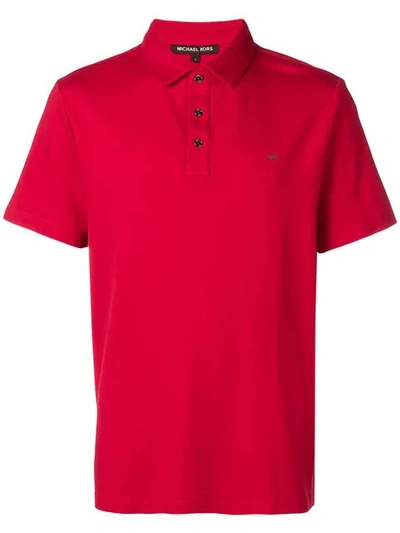 Shop Michael Michael Kors Polo T-shirt In Red