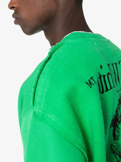 Shop Off-white Public Television Print Sweatshirt In Green