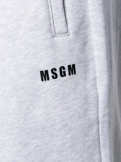 Msgm Lettering Logo Track Pants In White