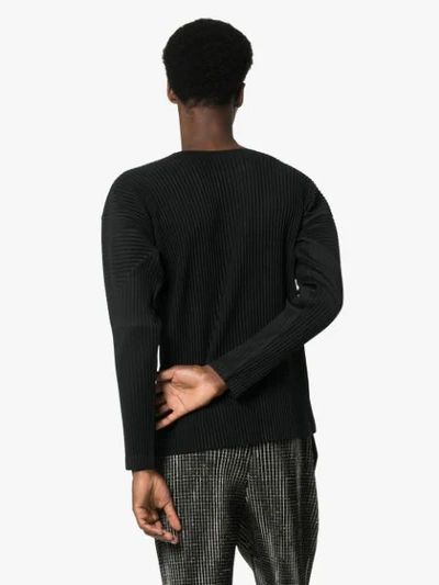 Shop Issey Miyake Pleated Top In Black