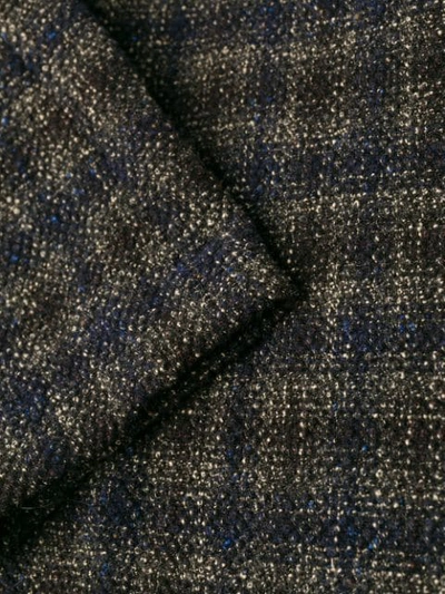 Shop Barena Venezia Checkered Knit Blazer In Black