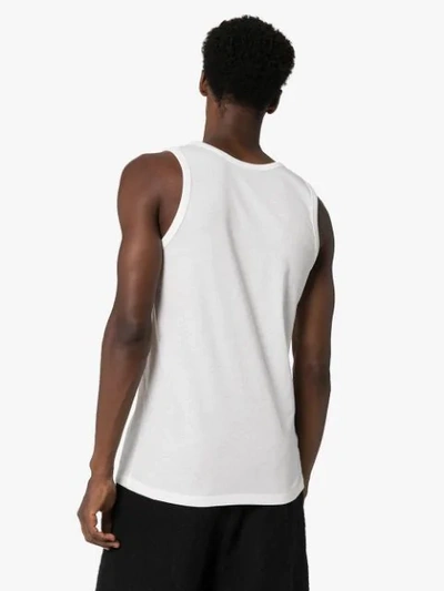 Shop Ann Demeulemeester Half-moon Print Tank Top In White