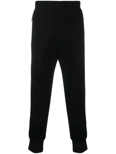 Shop Neil Barrett Knit Track Pants In Black