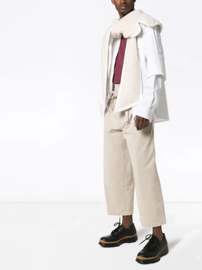 Shop Jw Anderson High-waist Trousers In Neutrals