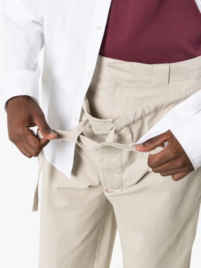 Shop Jw Anderson High-waist Trousers In Neutrals