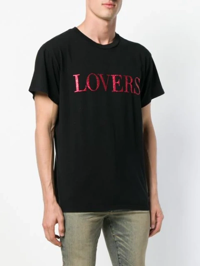 Shop Amiri Lovers Print T-shirt - Black