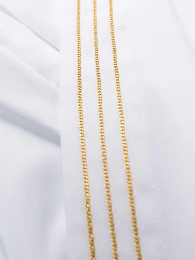 Shop Fendi Gold Stripe-detail Shirt In White