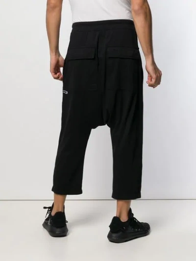 Shop Rick Owens Drkshdw Dropped Crotch Track Pants In Black