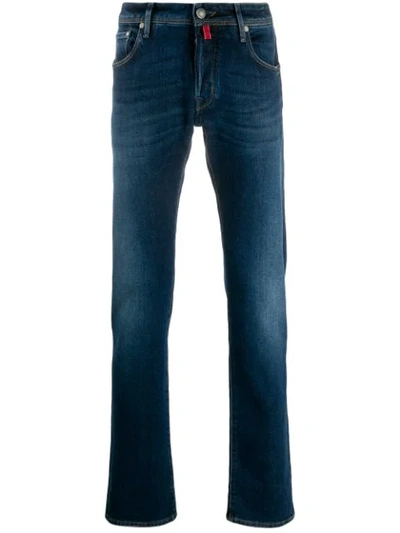 Shop Jacob Cohen Straight Leg Denim Jeans In Blue