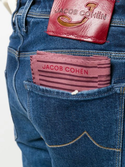 Shop Jacob Cohen Straight Leg Denim Jeans In Blue