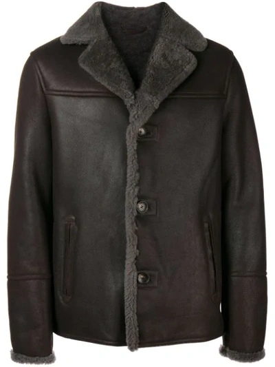 Shop Desa Collection Single-breasted Coat In Brown