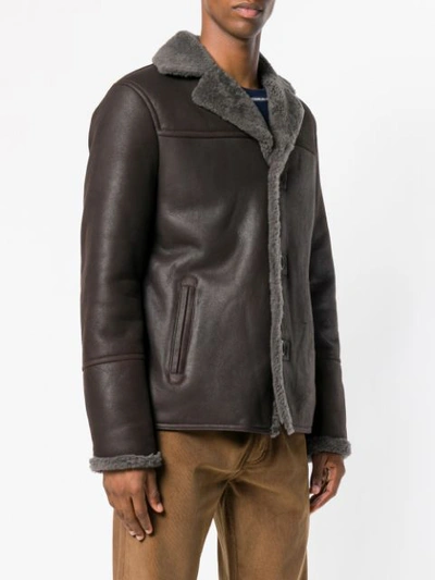 Shop Desa Collection Single-breasted Coat In Brown