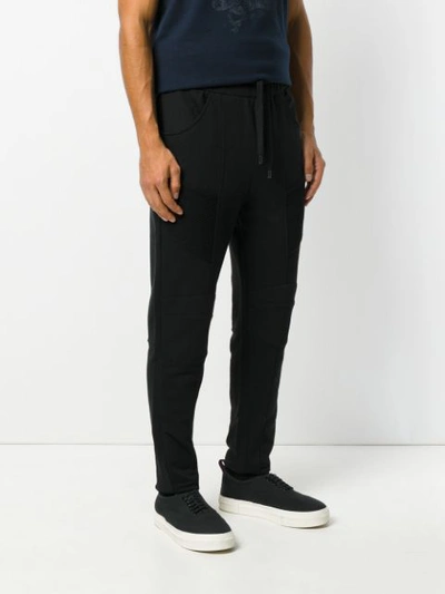 Shop Pierre Balmain Panelled Track Pants In Black