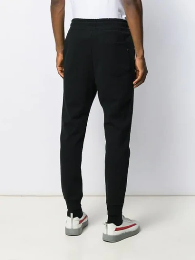 Shop Dondup Drawstring Waist Track Trousers In Black