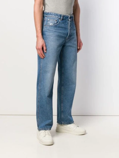 Shop Ami Alexandre Mattiussi Wide Fit 5 Pocket Jeans In Blue