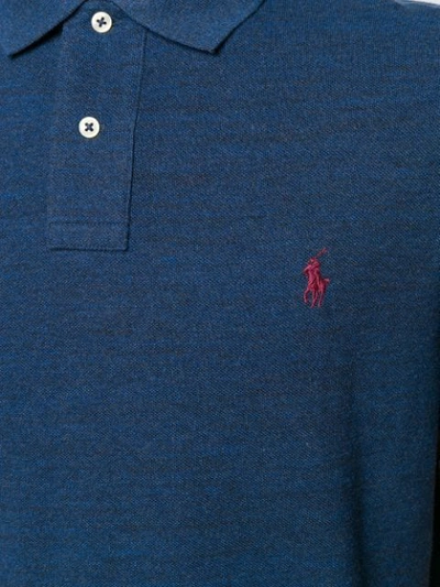 Shop Polo Ralph Lauren Contrast Logo Polo Shirt In Blue