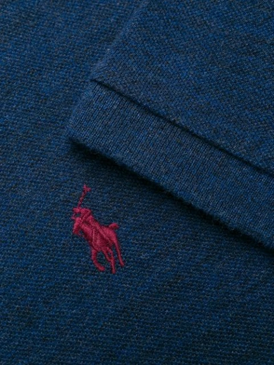 Shop Polo Ralph Lauren Contrast Logo Polo Shirt In Blue