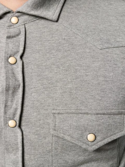 Shop Eleventy Texas Buttoned Shirt In Grey