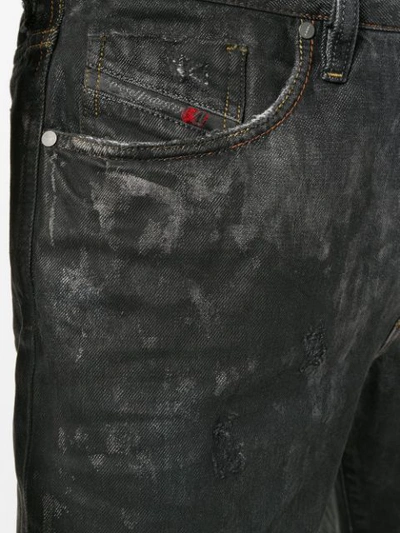 Shop Diesel Tie-dye Effect Jeans - Black