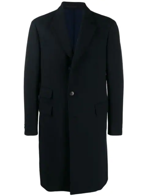 Z Zegna Cappotto Coat In Blue Modesens