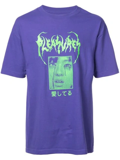 Shop Pleasures Crying Girl Print T In Purple