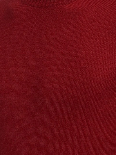 Shop Prada Long-sleeve Fitted Sweater In Red
