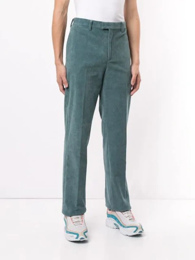 Shop Undercover Slim Corduroy Trousers In Green