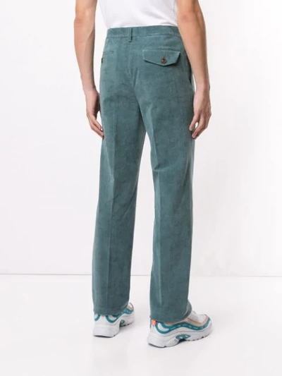 Shop Undercover Slim Corduroy Trousers In Green