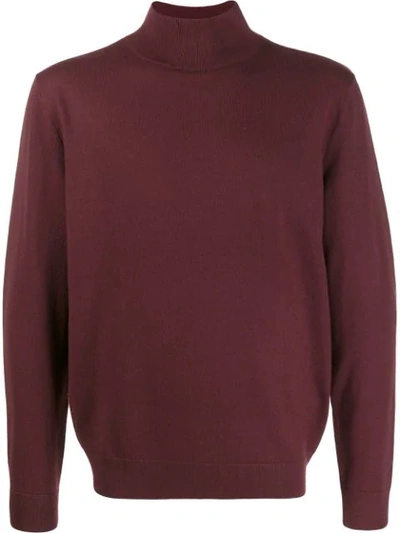 A.P.C. ROLL NECK SWEATER - 红色