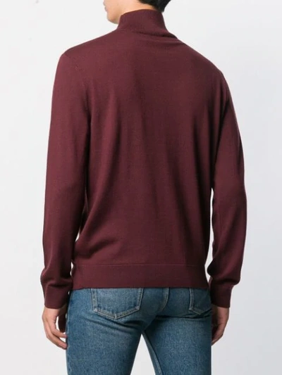 Shop Apc Roll Neck Sweater In Red