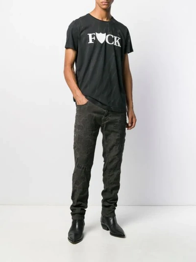 Shop Htc Los Angeles Printed T-shirt In Black