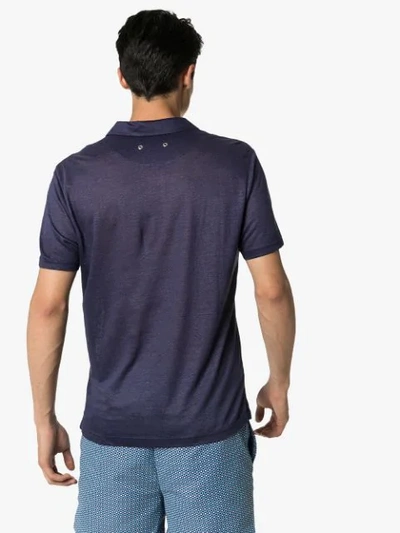 Shop Vilebrequin Pyramid Short-sleeve Polo Shirt In Blue