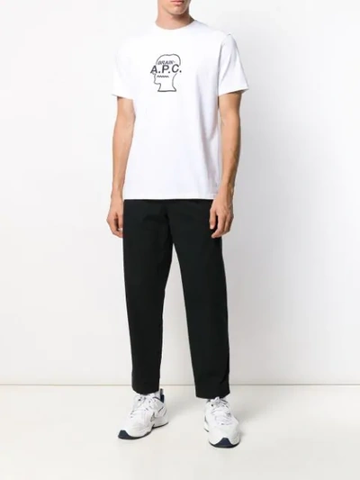 Shop Apc X Brain Dead Logo Print T-shirt In White
