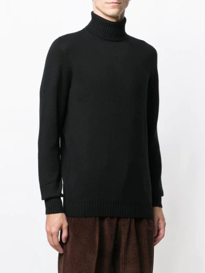 Drumohr Roll-neck Cashmere Jumper In Black