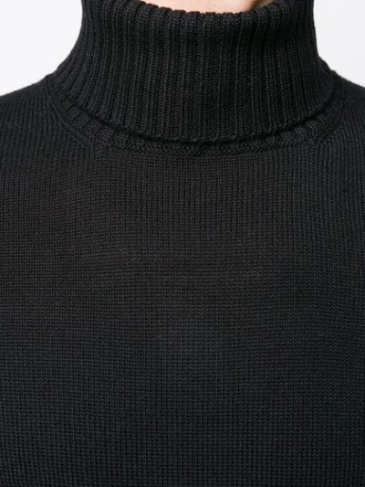 Drumohr Roll-neck Cashmere Jumper In Black