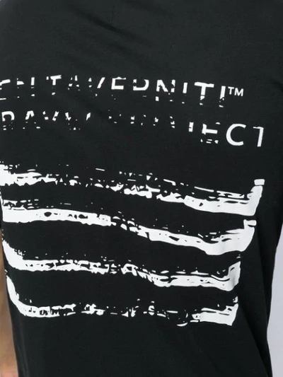 Shop Ben Taverniti Unravel Project Contrast Logo T-shirt In Black
